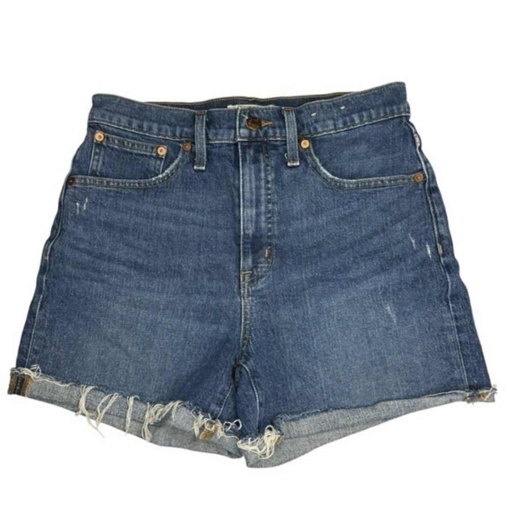 Madewell Shorts High Rise Denim Blue Jean Distressed Cut Off Womens Size 27